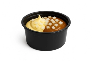 Let op: alleen mayo, curry met uitjes